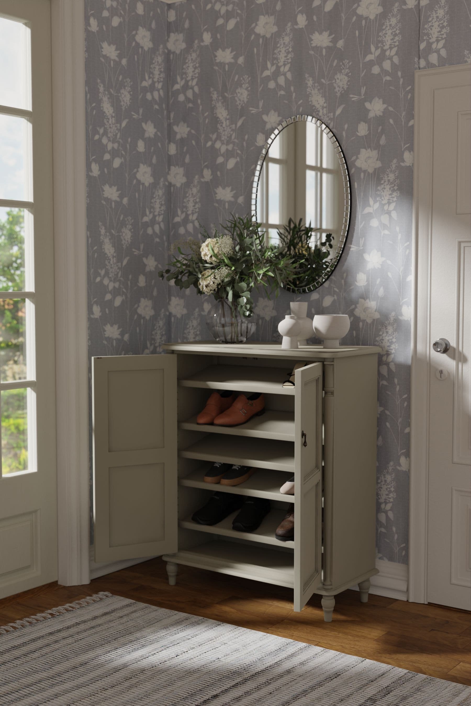 Ashley shoe best sale cabinet