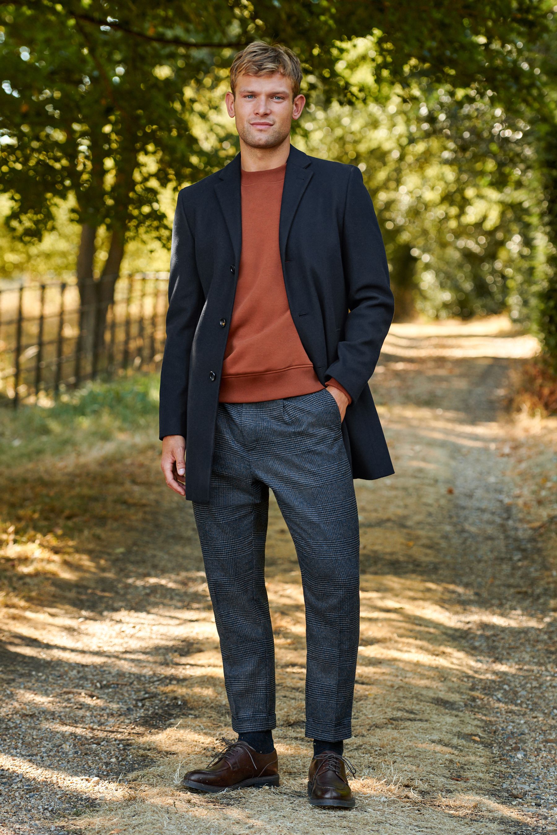 Mens navy clearance epsom coat
