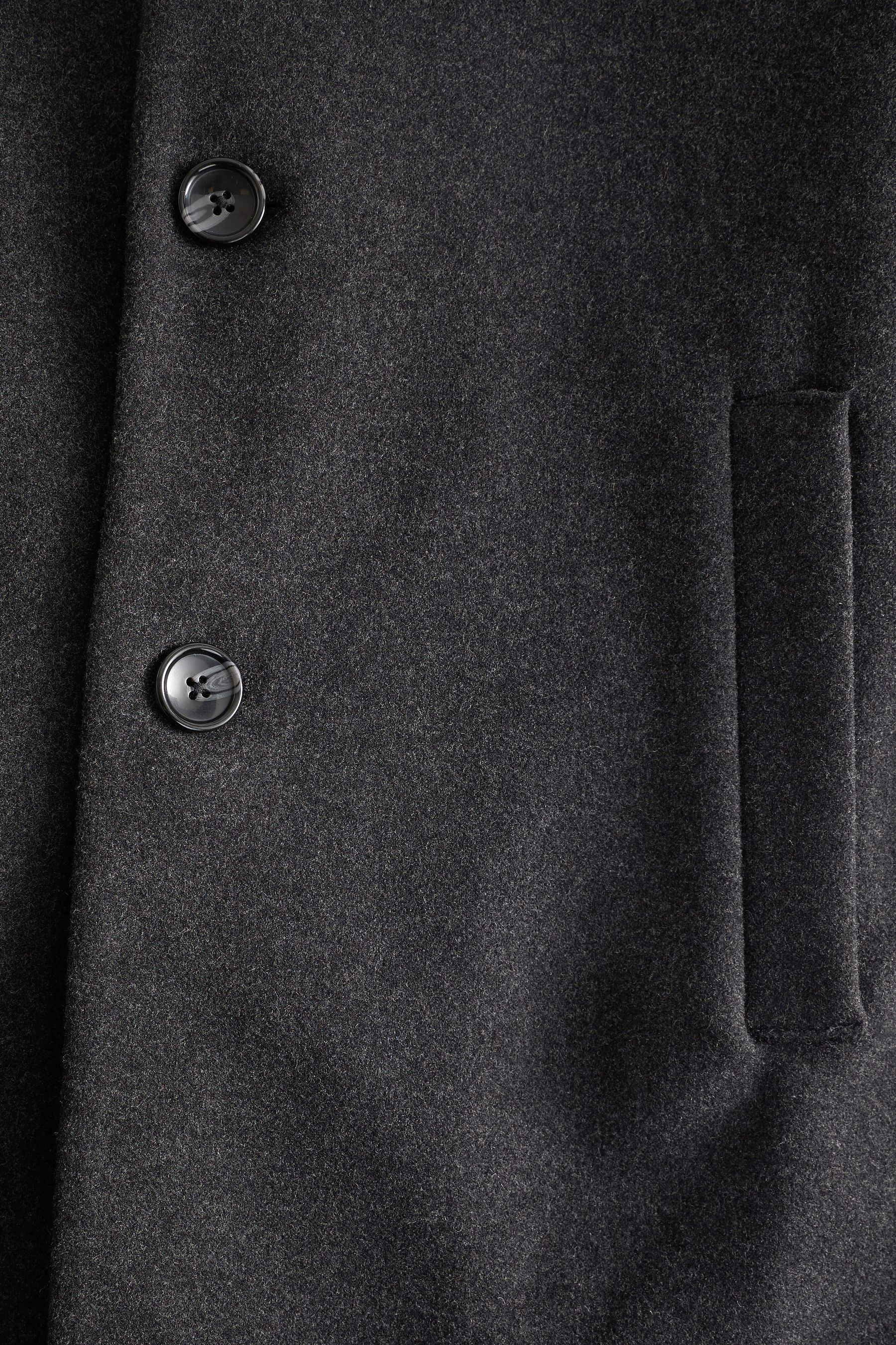 Charcoal Grey Epsom Overcoat