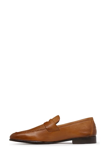Oliver Sweeney Natural Keyworth Tumbled Calf Leather Penny Loafers