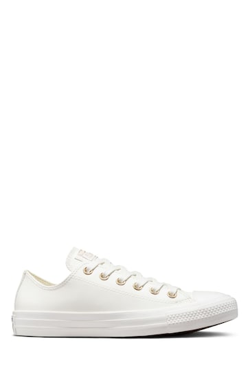 Converse White Leather Low Top Trainers