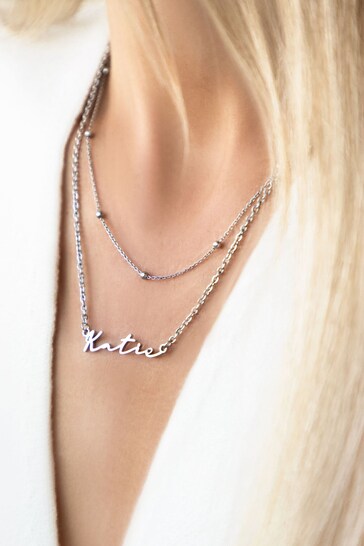 Abbott Lyon Small Link Chain Signature Personalised Name Necklace