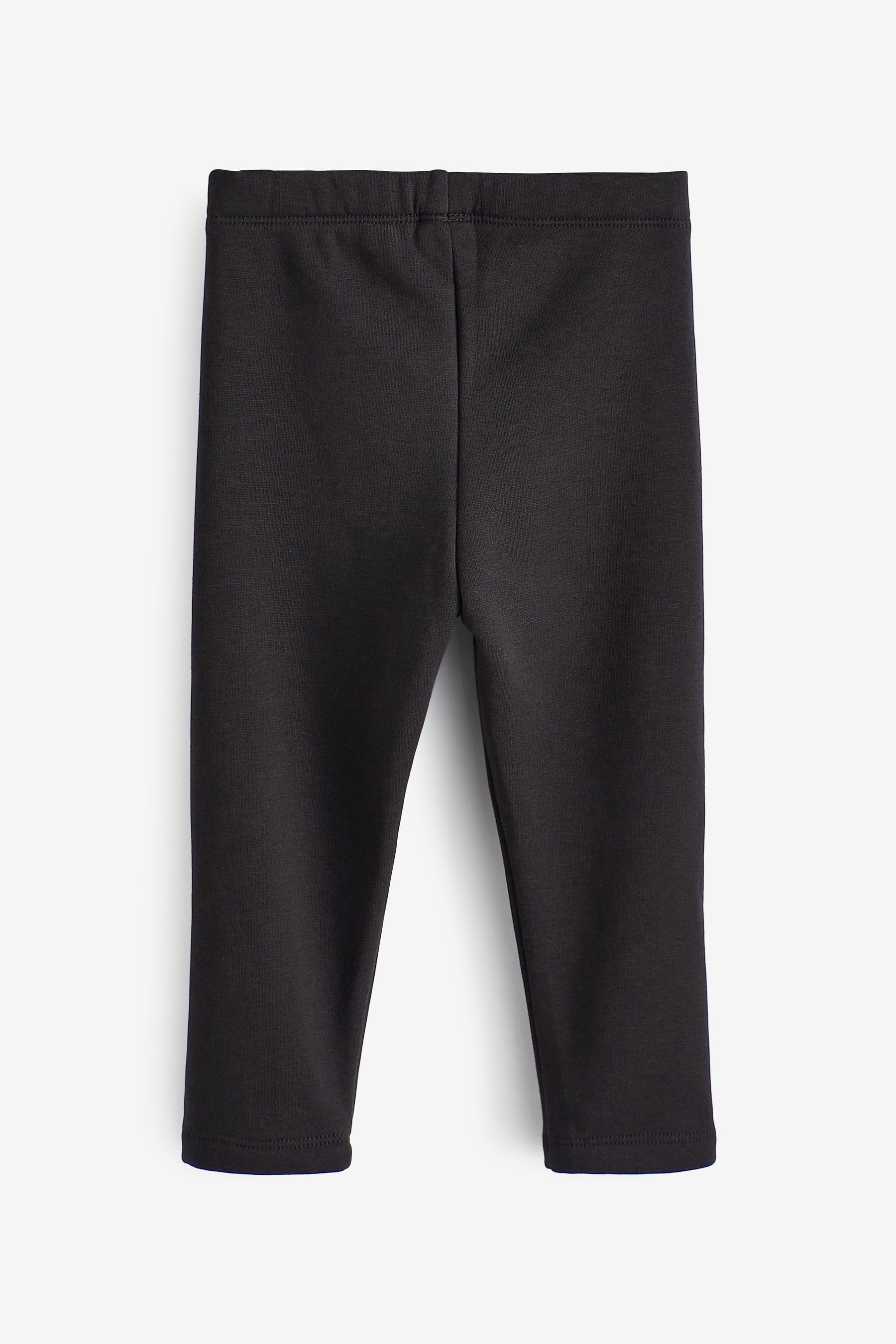 Girls black fleece lined leggings sale