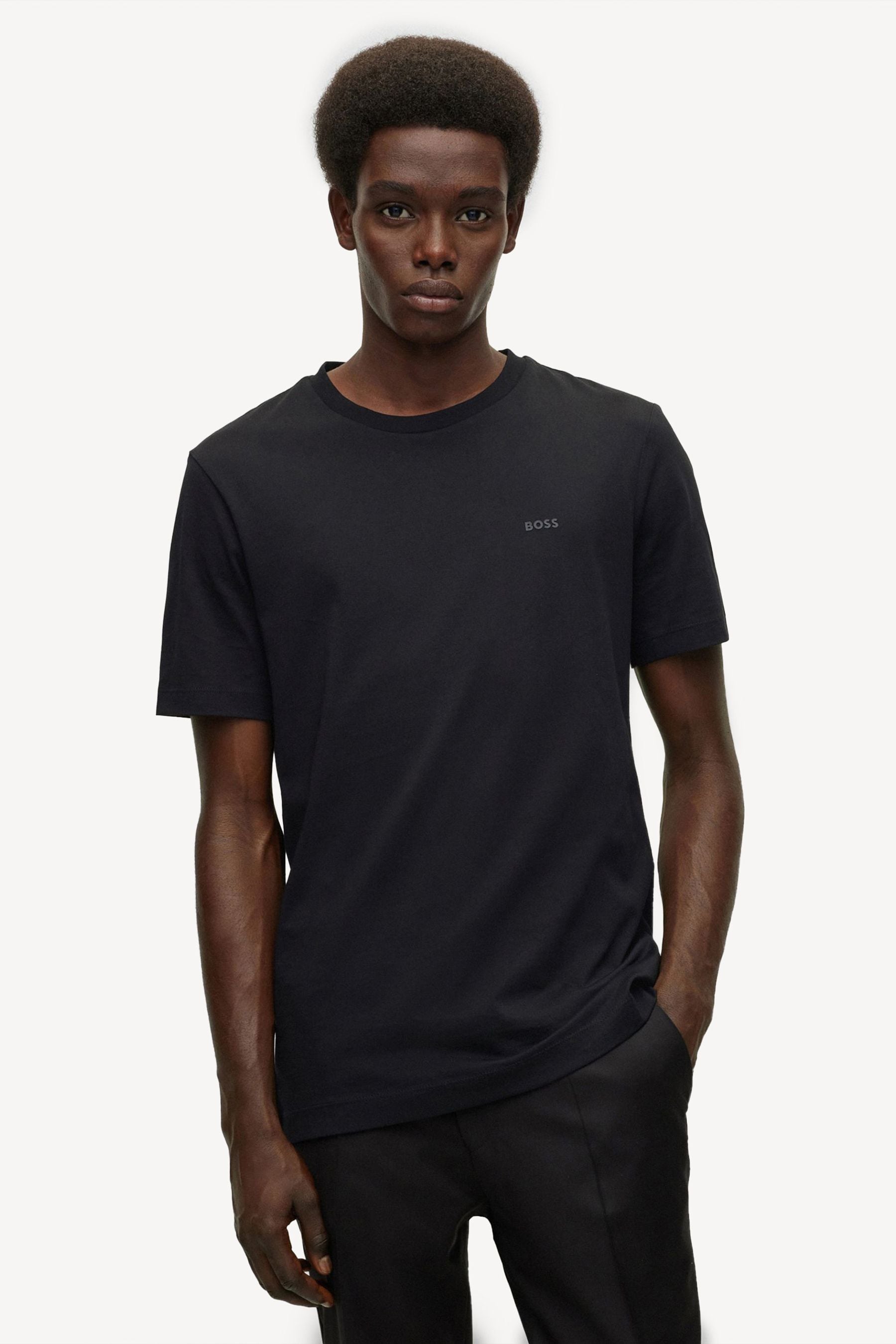 Boss black t shirt store