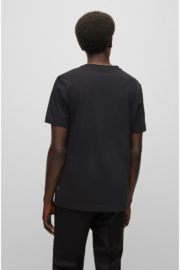 BOSS Black Regular Fit Tonal Rubber Logo T-Shirt