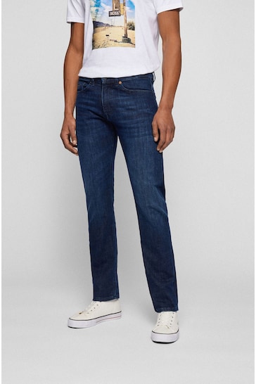 BOSS Dark Blue Slim Fit Comfort Stretch Denim Jeans