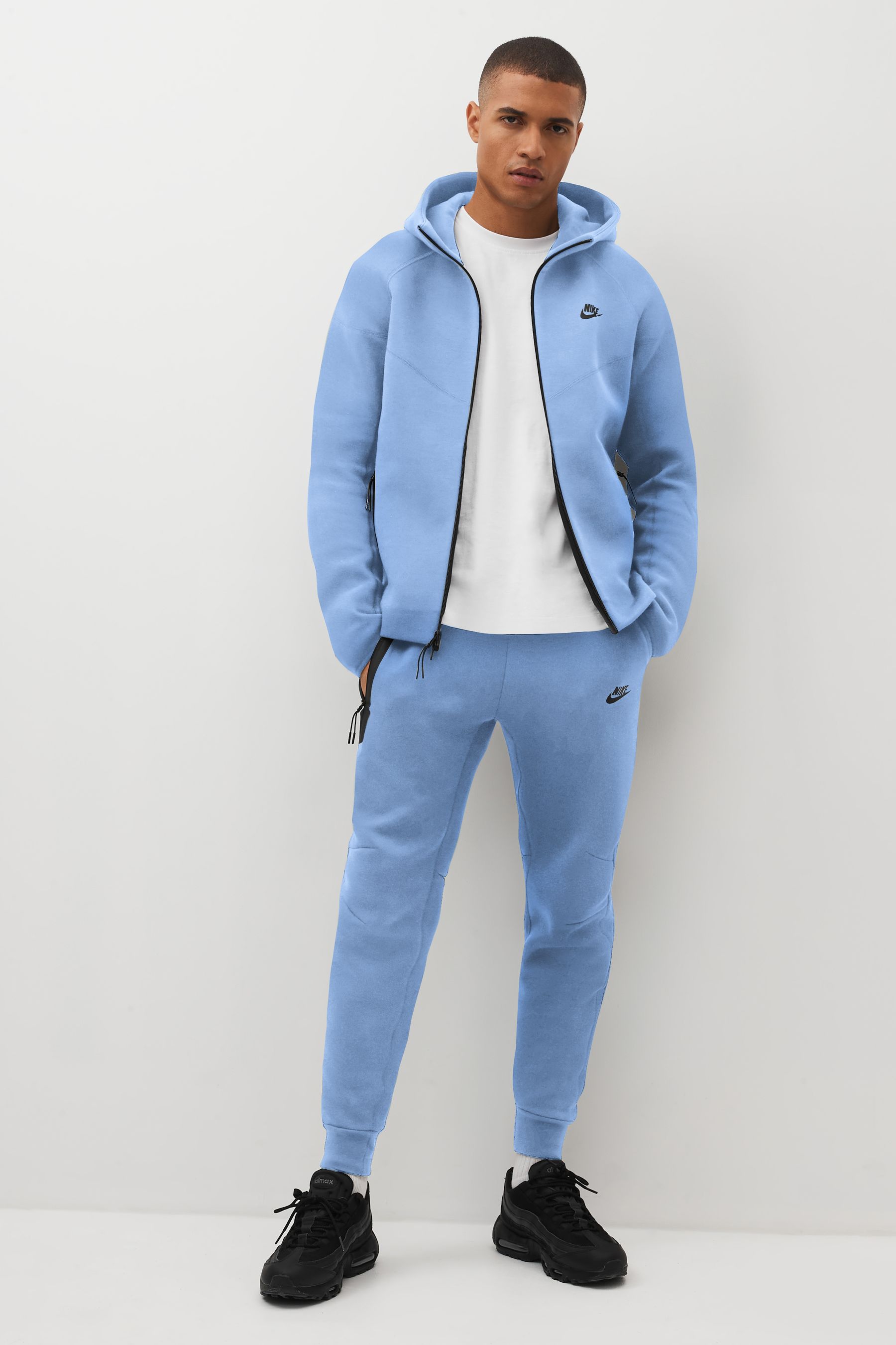 Nike Blue Tech Fleece Full Zip Hoodie