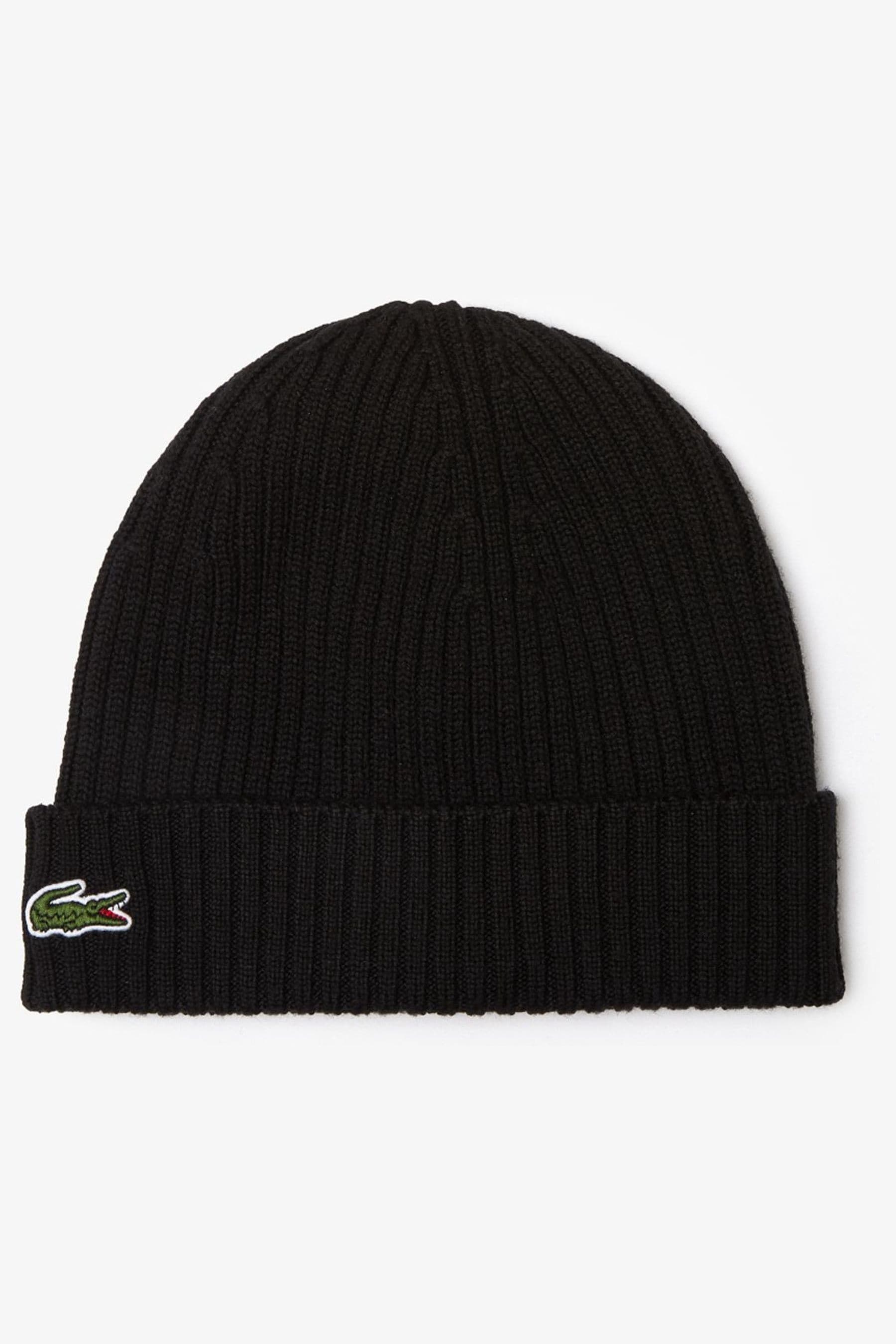 Lacoste knitted best sale logo beanie