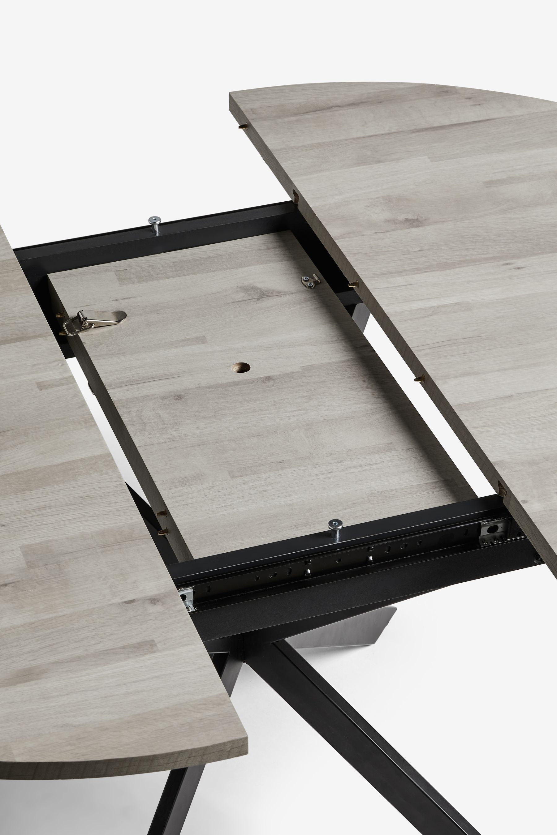Buy Grey Bronx Oak Effect Round 4 to 6 Seater Extending Dining Table from the Next UK online shop