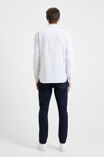 French Connection Blue Design Long Sleeve Shirt