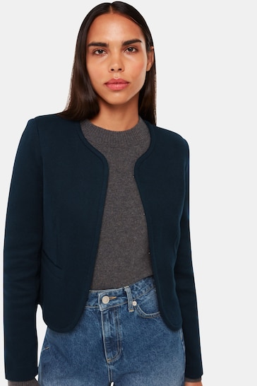 Whistles Collarless Jersey Jacket