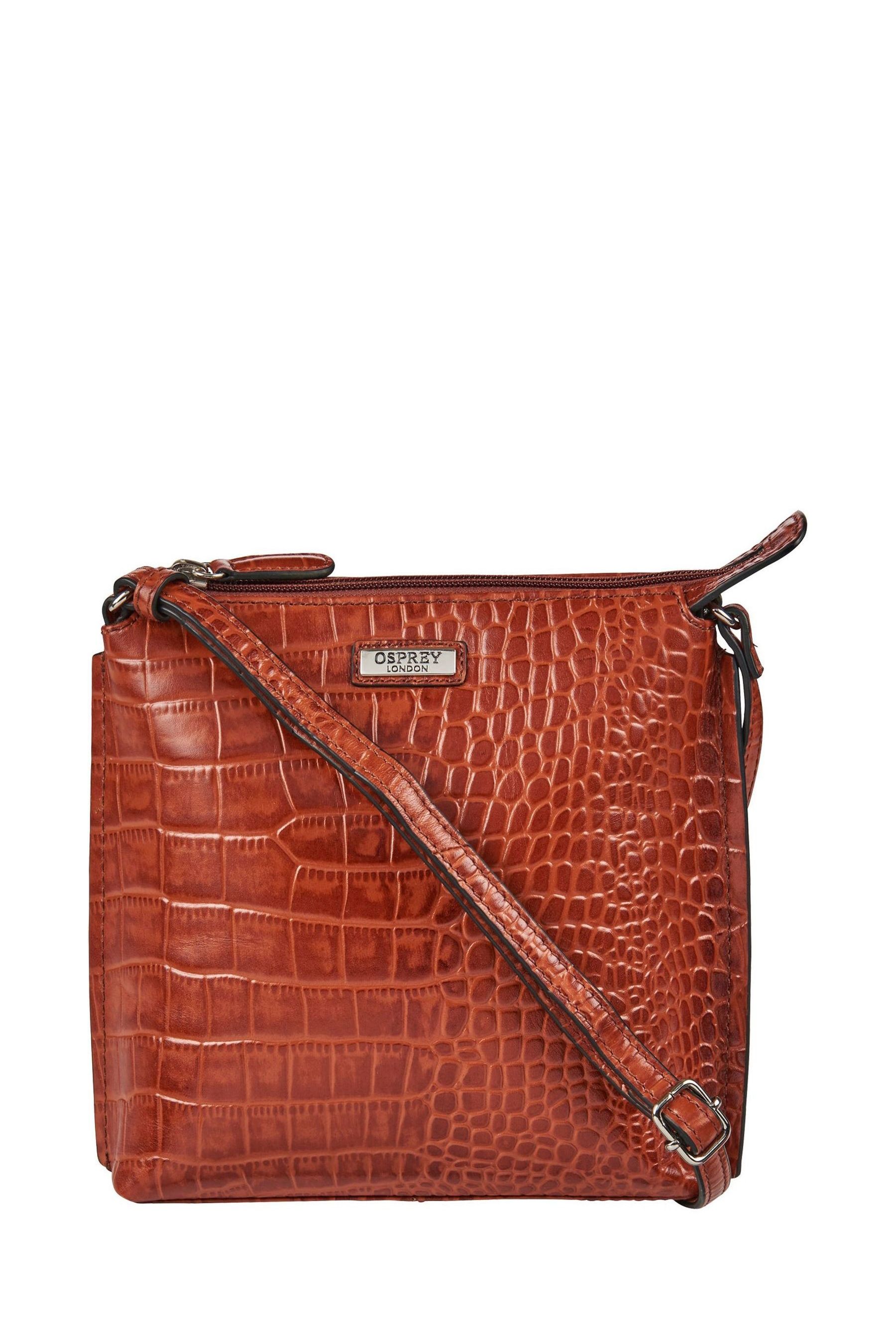 Buy OSPREY LONDON Leather Minster Croc CrossBody Bag from the Next UK