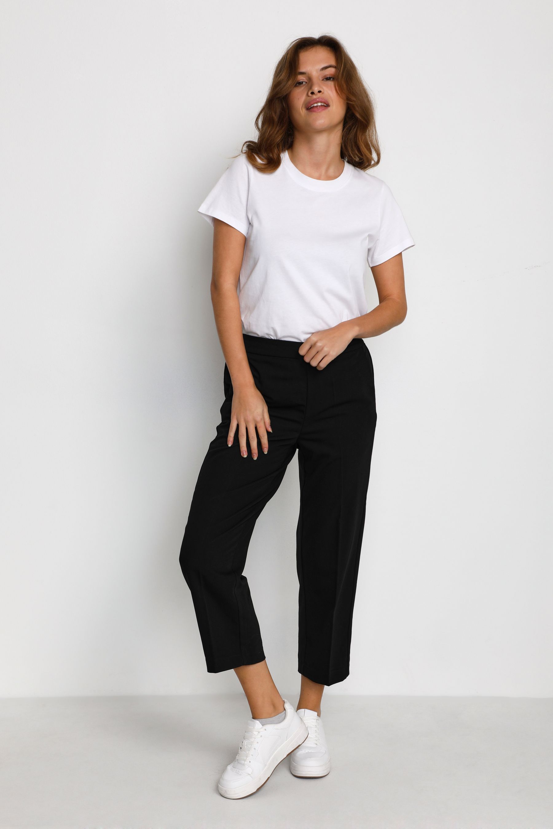 High waisted shop black cropped pants