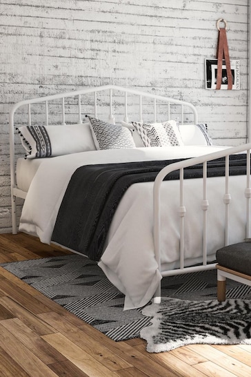 Novogratz White Bushwick Metal Bed Frame