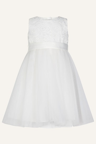 Monsoon Natural Baby Alice Lace Bodice Tulle Dress