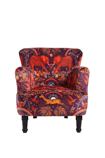 Emma Shipley Wine Red Dalston Zambezi Velvet Chair