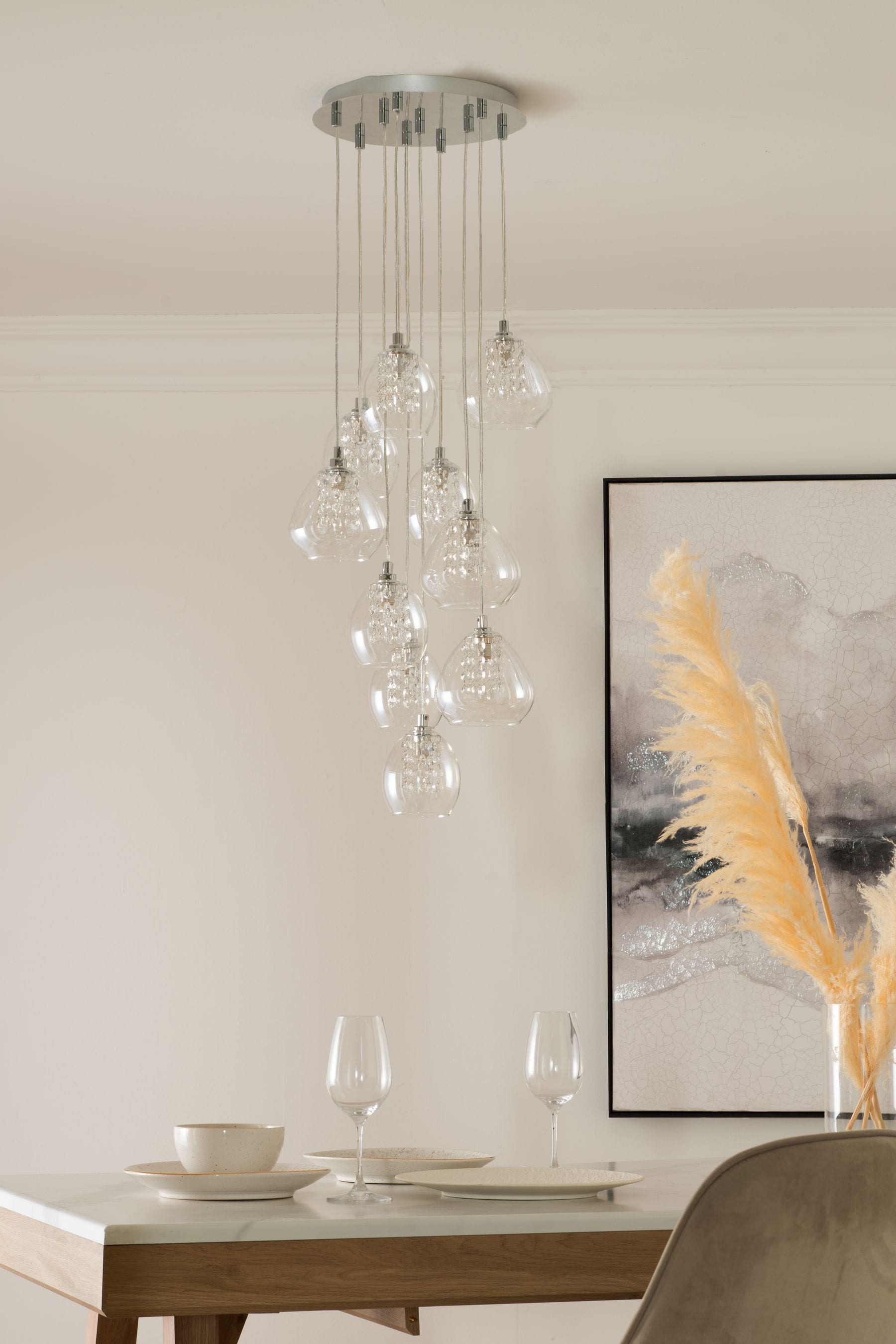Buy Clear Bella 10 Light Cluster Ceiling Light from the Next UK