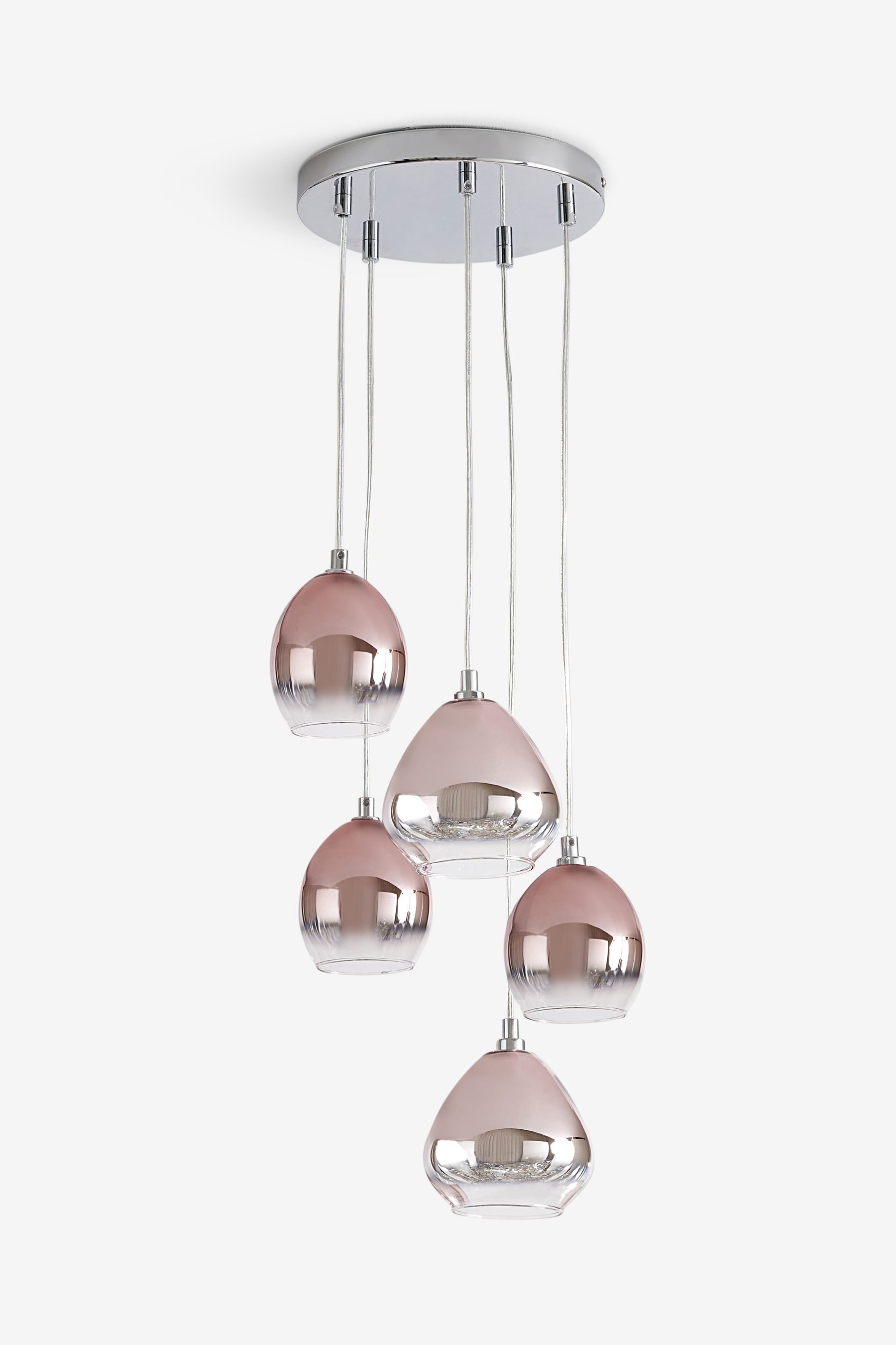 Rose Gold Bella 5 Light Cluster Ceiling Light