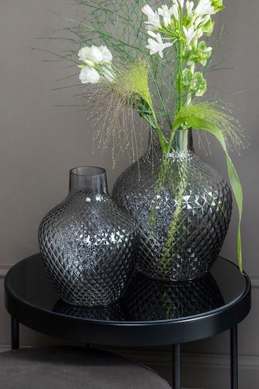 pt, Grey Glass Vase