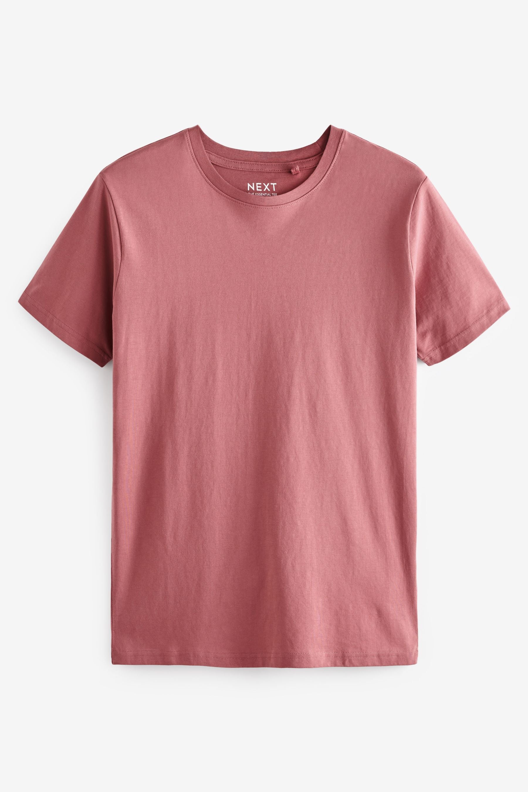 Pink Light Slim Essential Crew Neck T Shirt