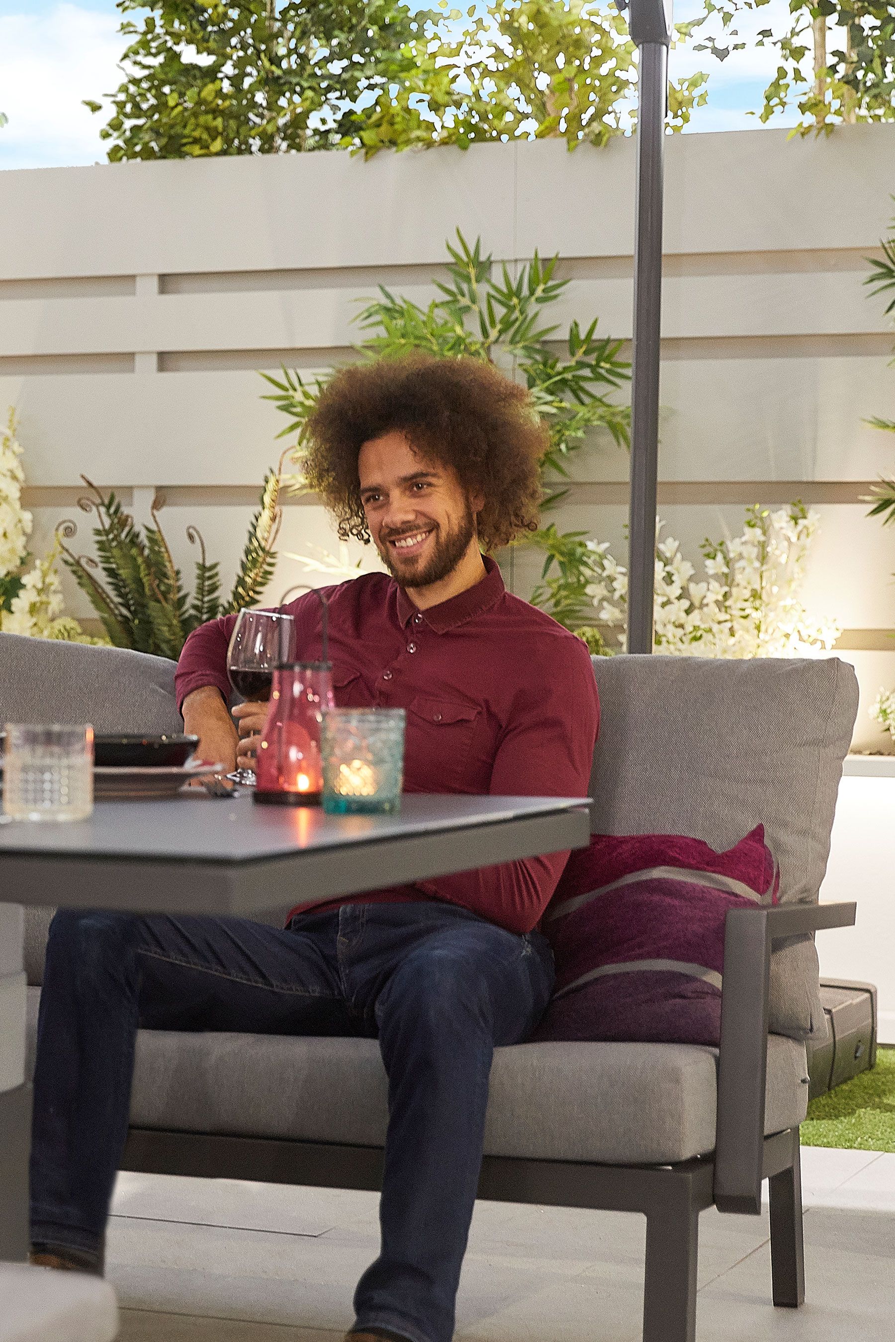 Buy Nova Outdoor Living Grey 9 Seat Aluminium Garden Sofa Set from