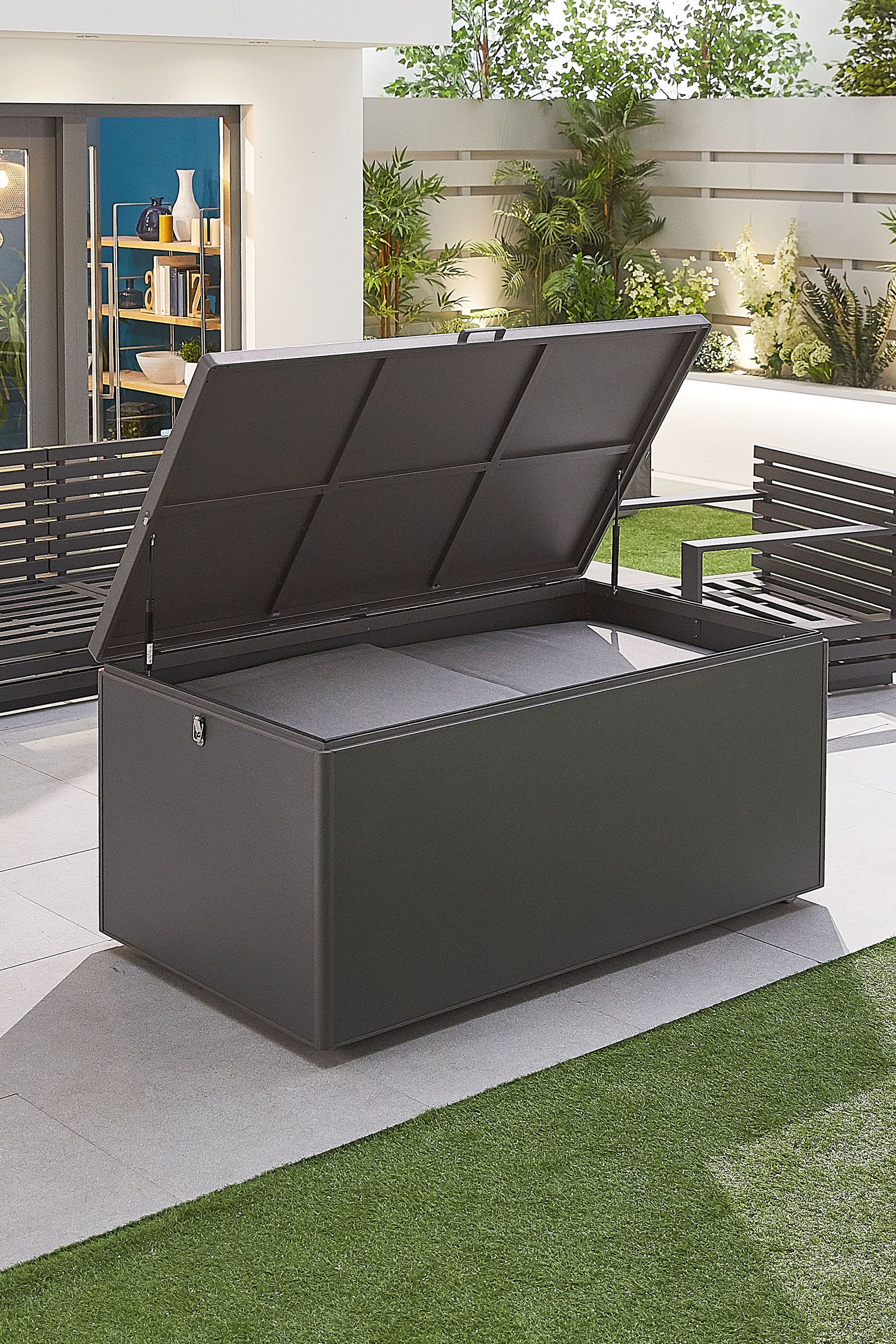 Nova Outdoor Living Grey Large Garden Cushion Storage Box
