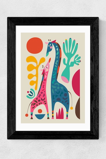 East End Prints Cream Giraffes By Rachel Lee