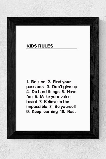 East End Prints White Kids Rules By Native State