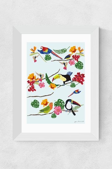 East End Prints Blue Birds Print by Hanna Melin