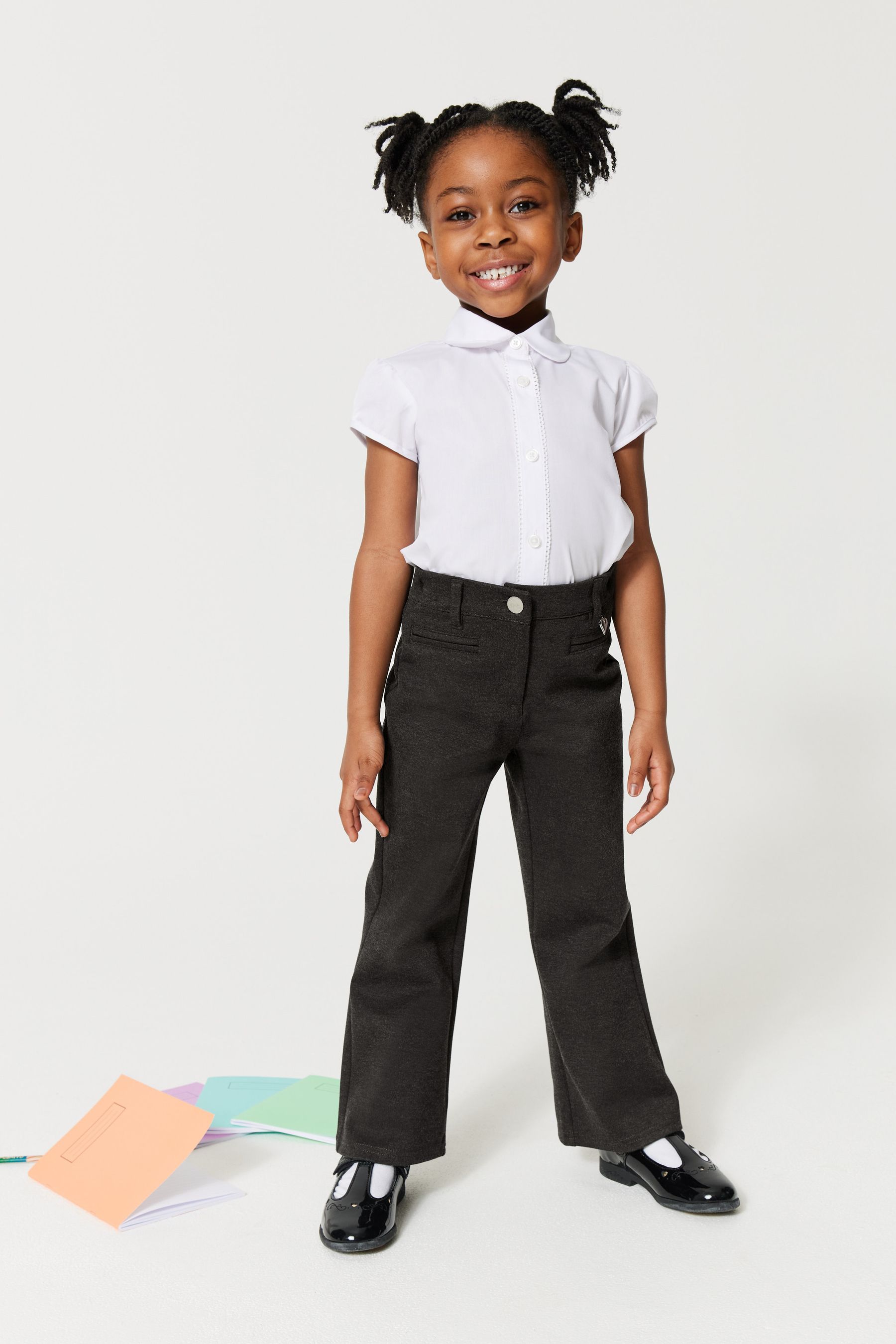 Next girls grey school trousers outlet