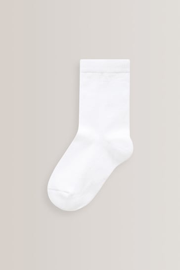 White 7 Pack Cotton Rich Socks