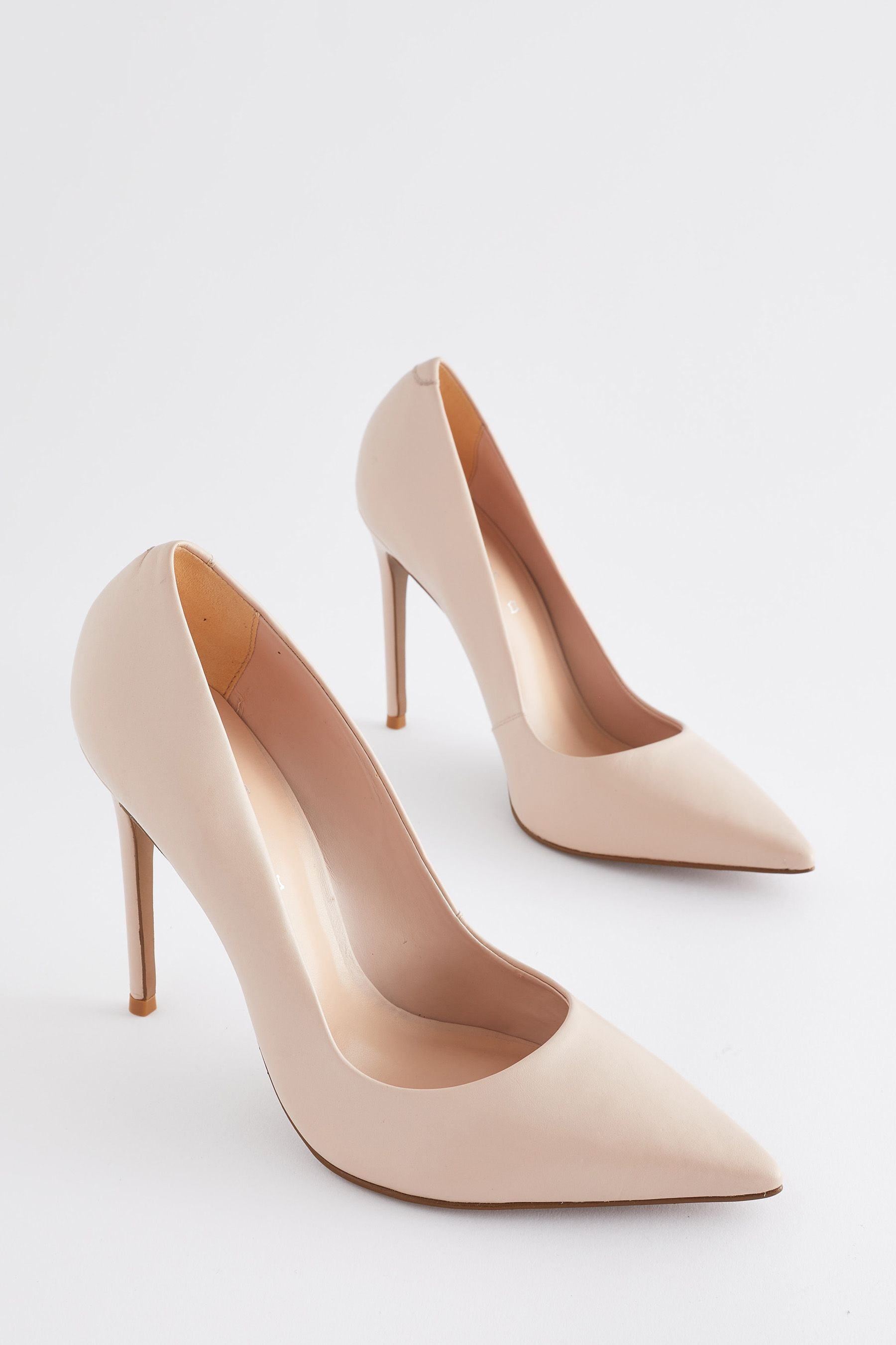 Buy Nude Pink Signature Leather Court Shoes from the Next UK