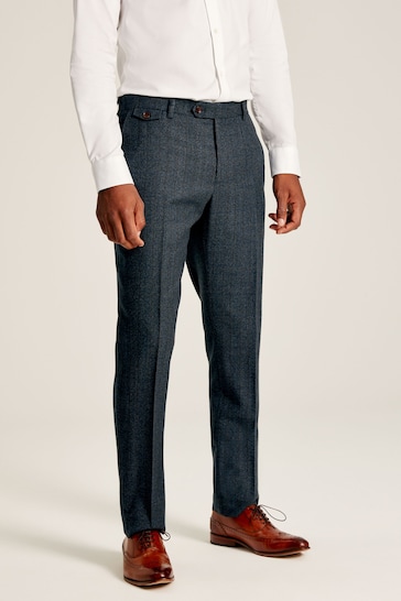 Joules Navy Slim Fit Wool Suit: Trousers