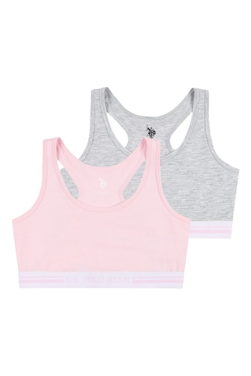 U.S. Polo Assn. Pink Crop Top Two-Pack