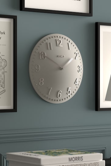Jones Clocks Grey Grey Chilli Convex Wall Clock