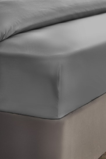 Silentnight Grey Pure Cotton Fitted Sheet