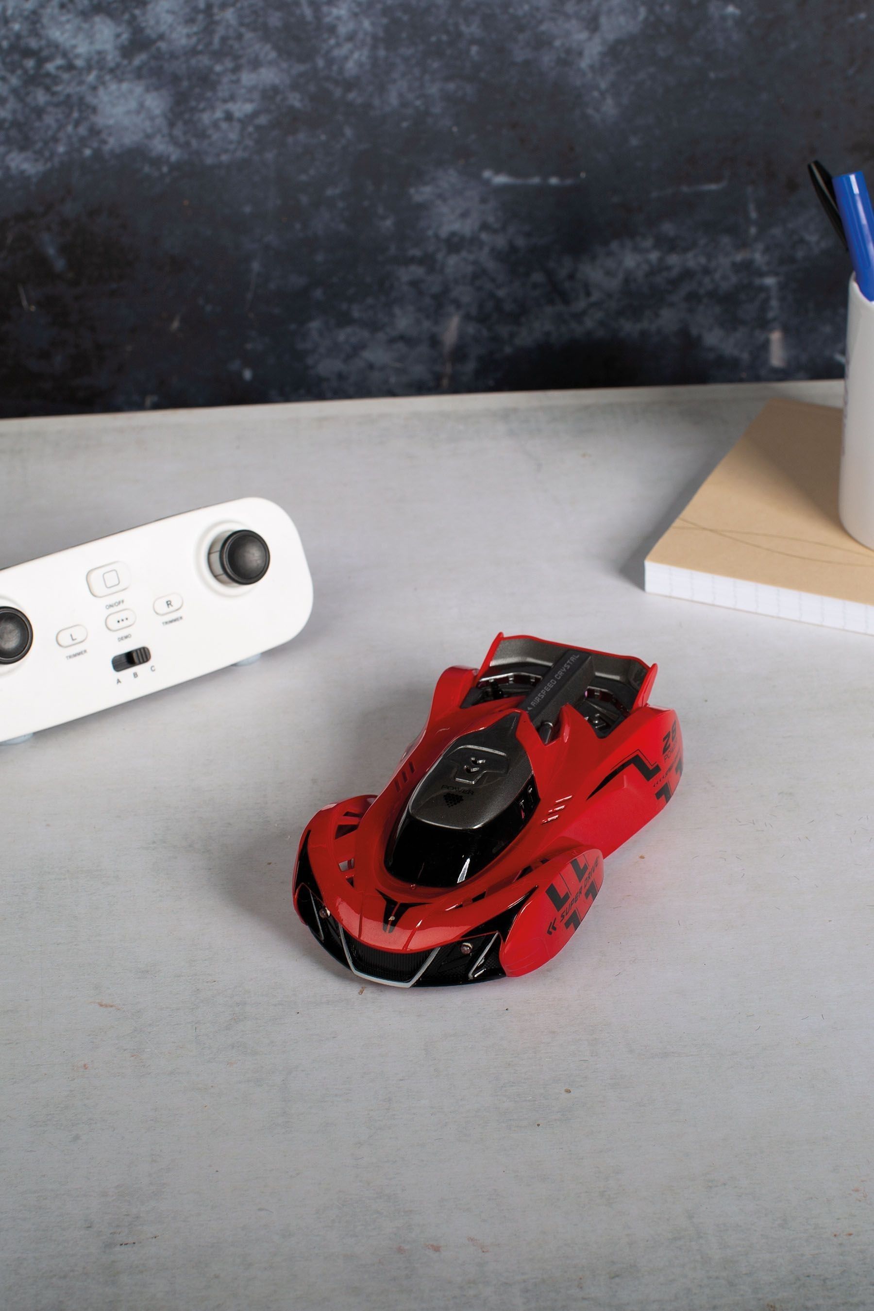 Remote control car that goes on outlet walls