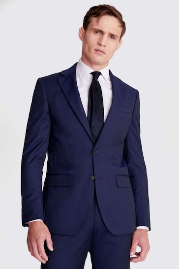 MOSS Tailored Fit Ink Blue Stretch Suit: Jacket