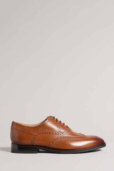 Ted Baker Brown Formal Leather Amaiss Brogue Shoes
