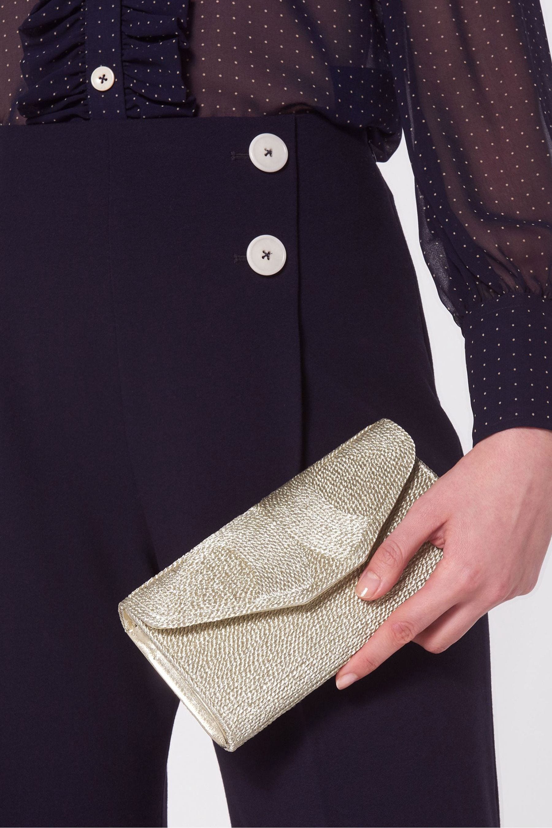 Lk bennett gold clutch bag hotsell