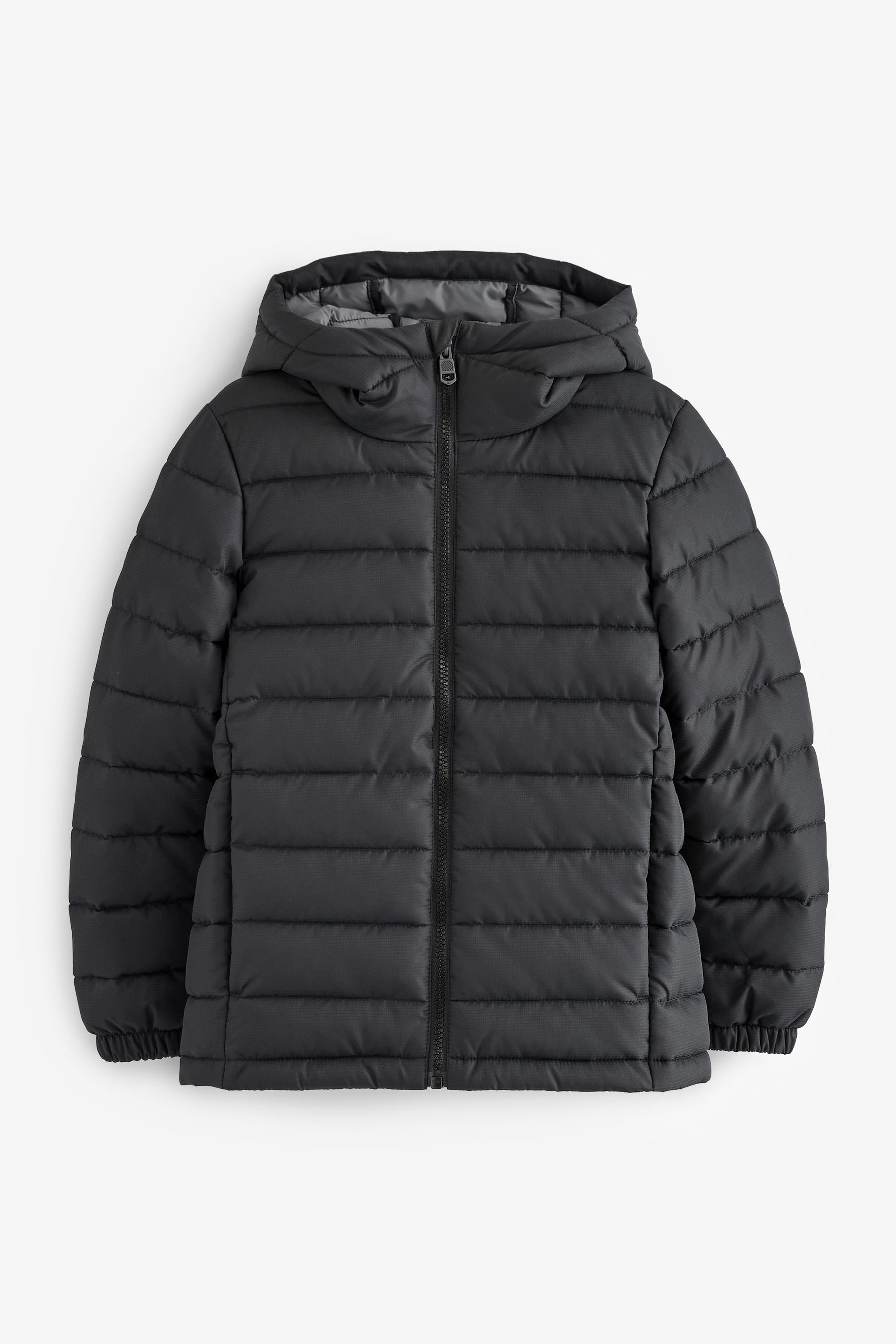 Buy Black Quilted Midweight Hooded Jacket 3 17yrs from the Next
