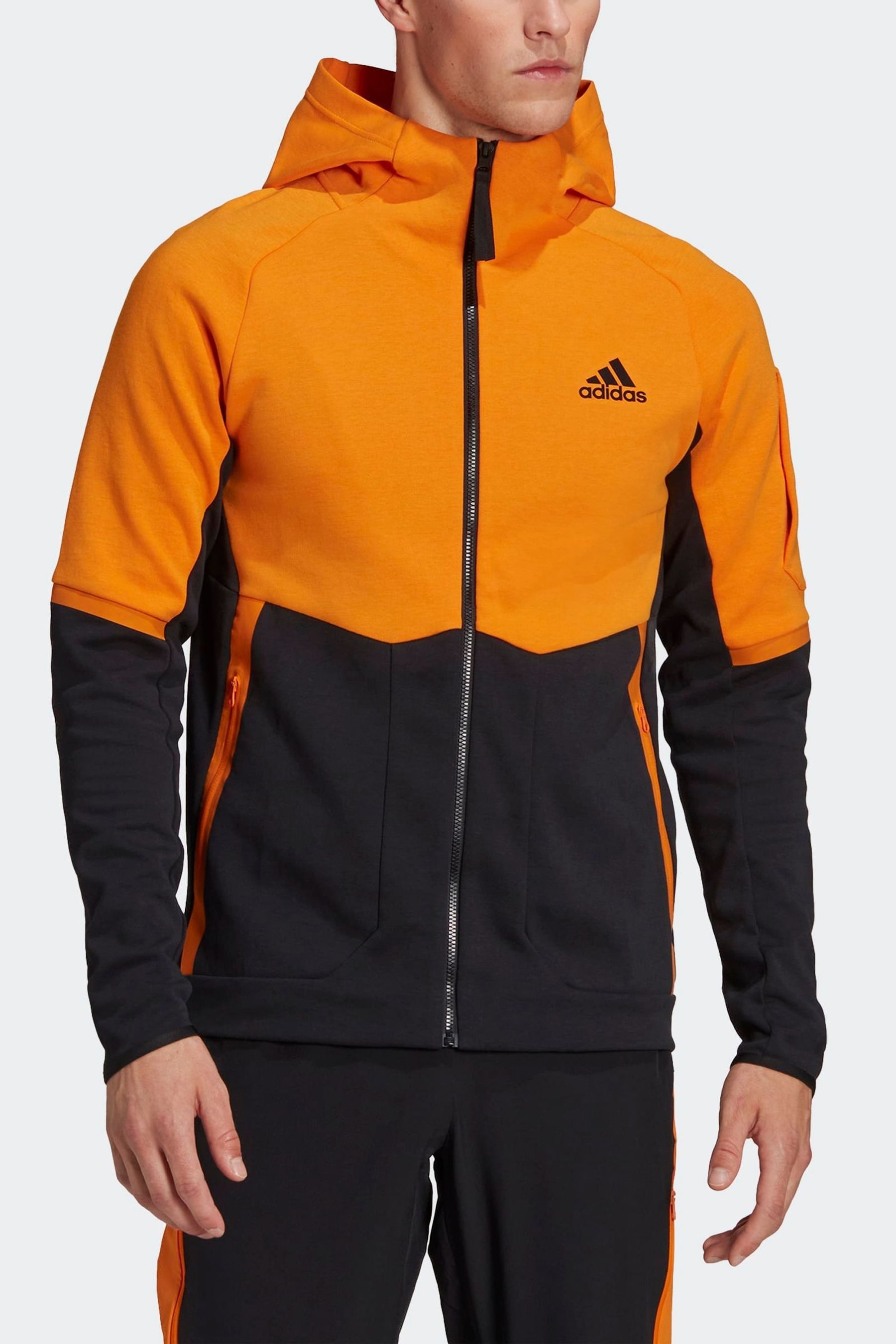 Buy adidas Orange Designed for Gameday Full Zip Jacket from the