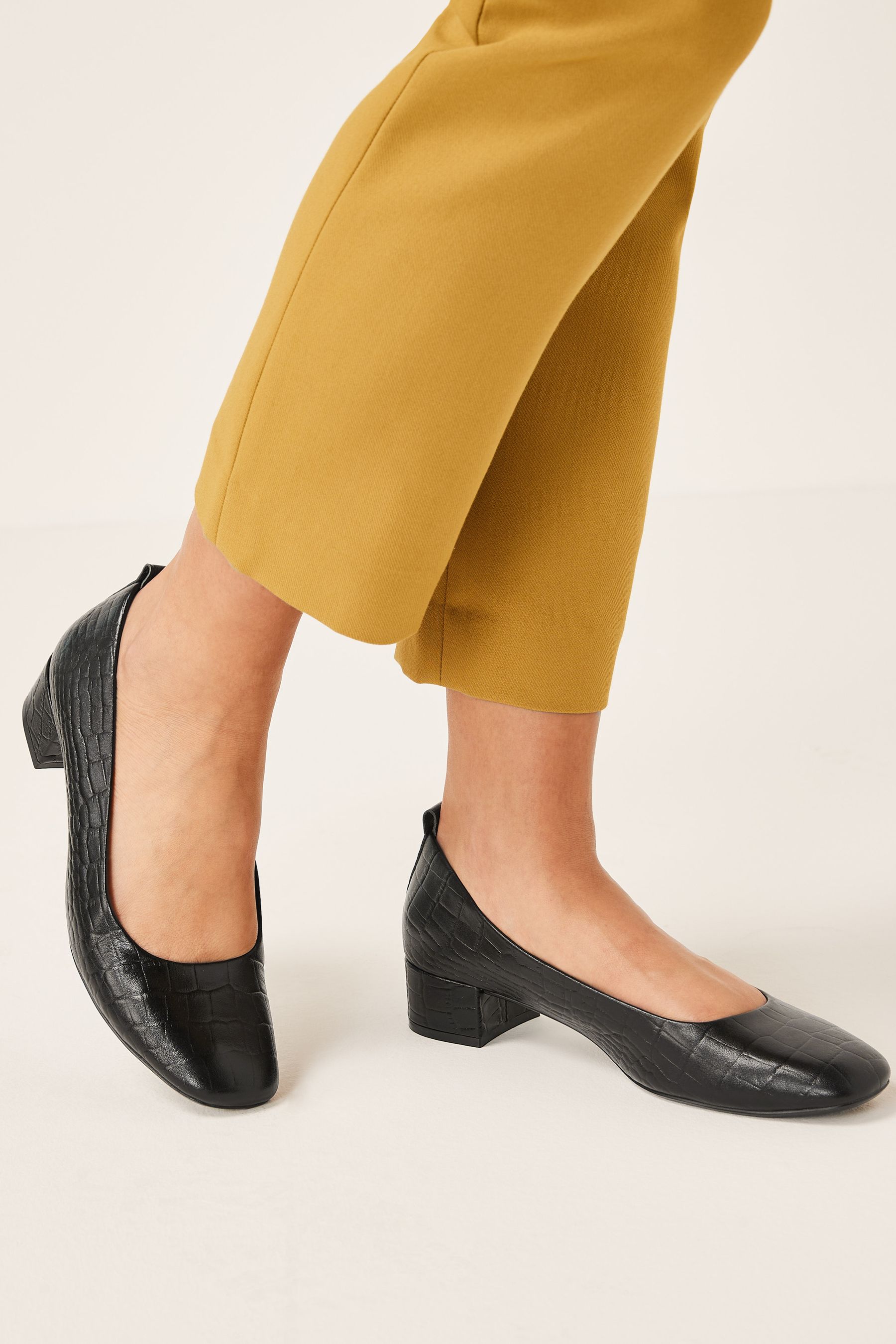 low square heel shoes