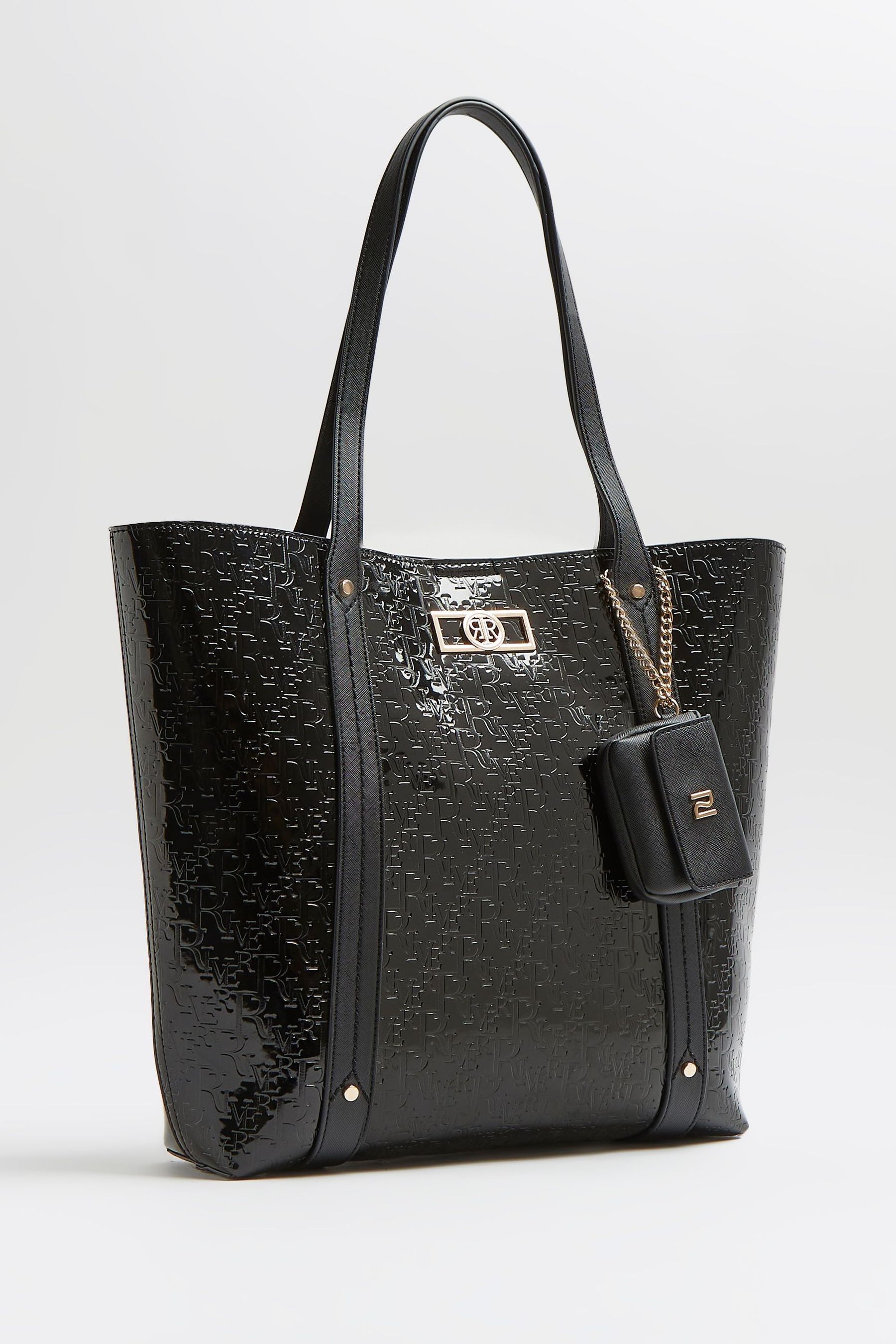 River island black shopper bag outlet