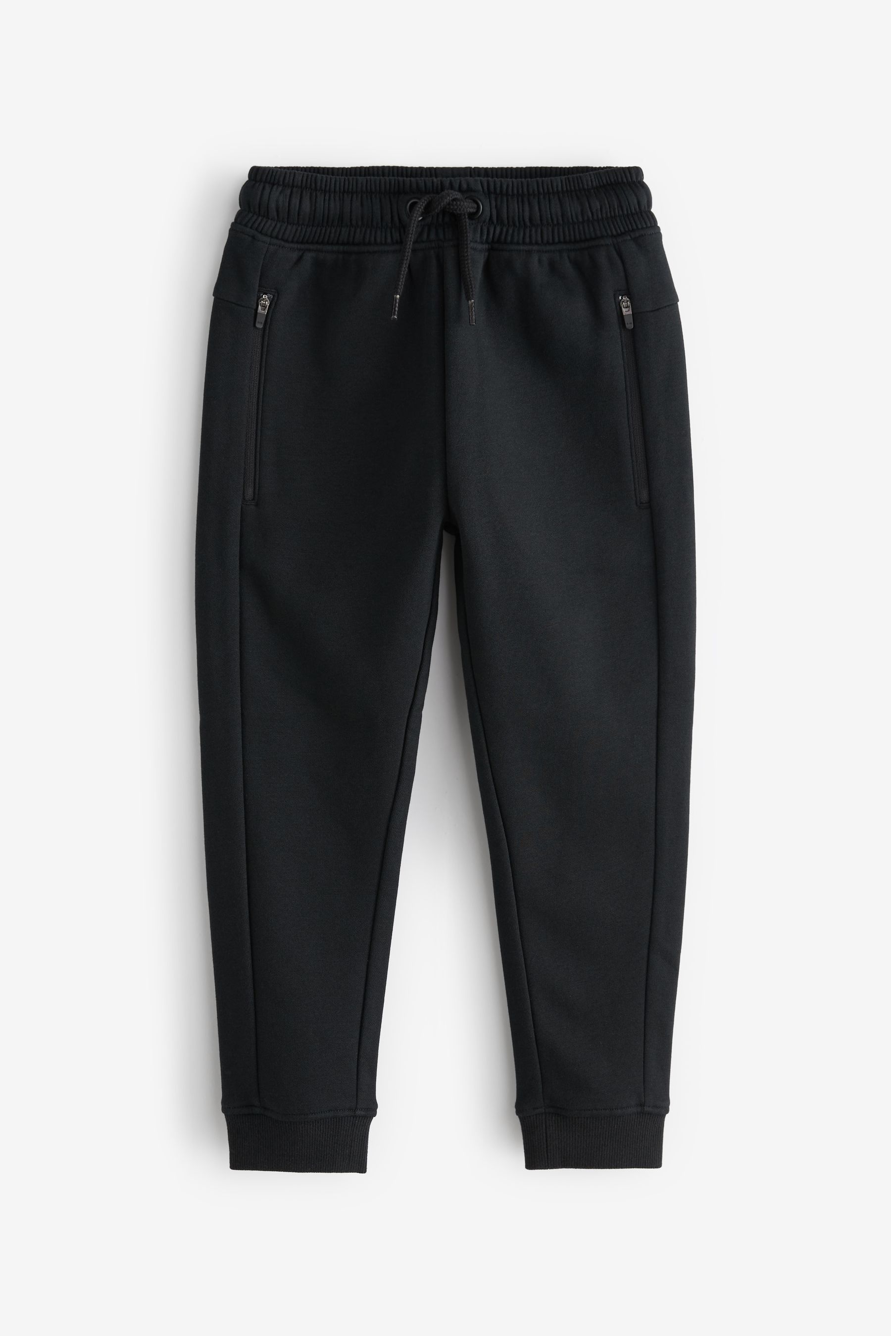 Buy Navy Blue Grey Black 3 Pack Slim Fit Zip Joggers 3 16yrs