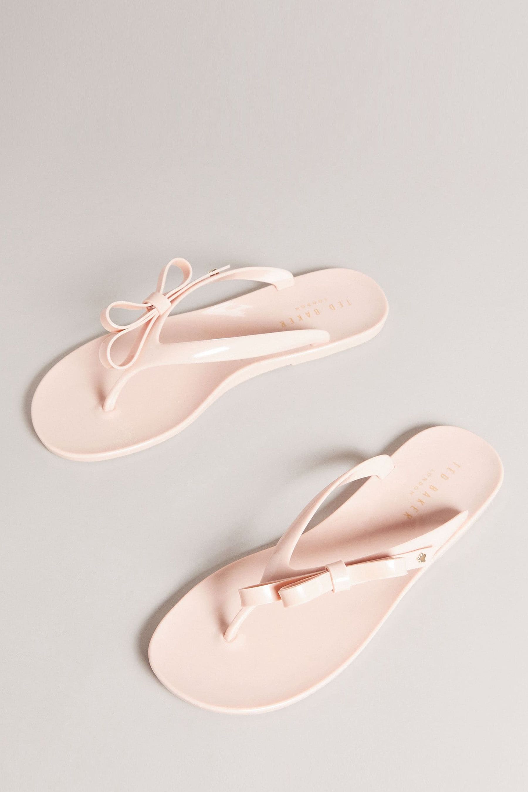 Buy Ted Baker Jassey Dusky Pink Bow Flip Flops from the Next UK