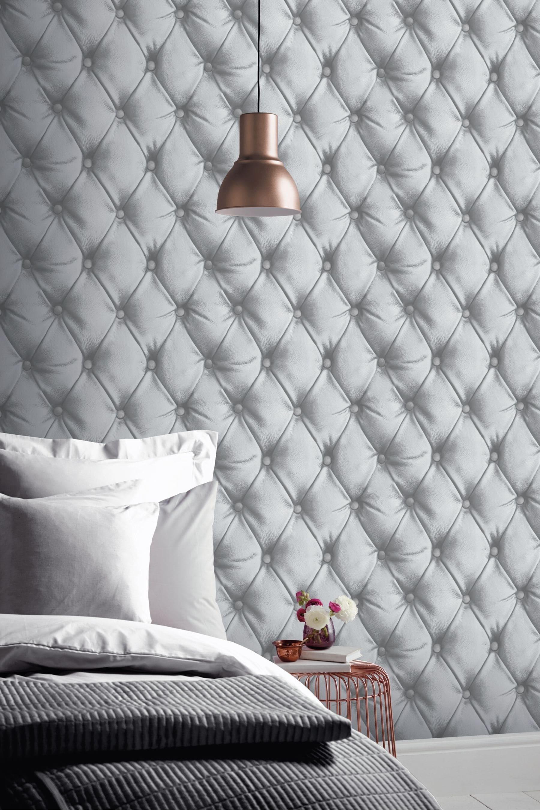 Arthouse Desire Faux Leather Wallpaper 618102 - Off White | I Want Wallpaper