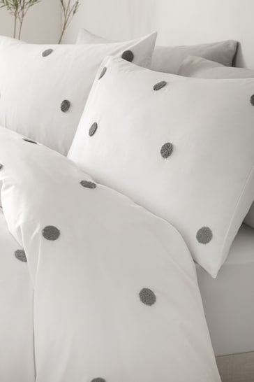 Appletree White Dot Garden Duvet Cover and Pillowcase Set