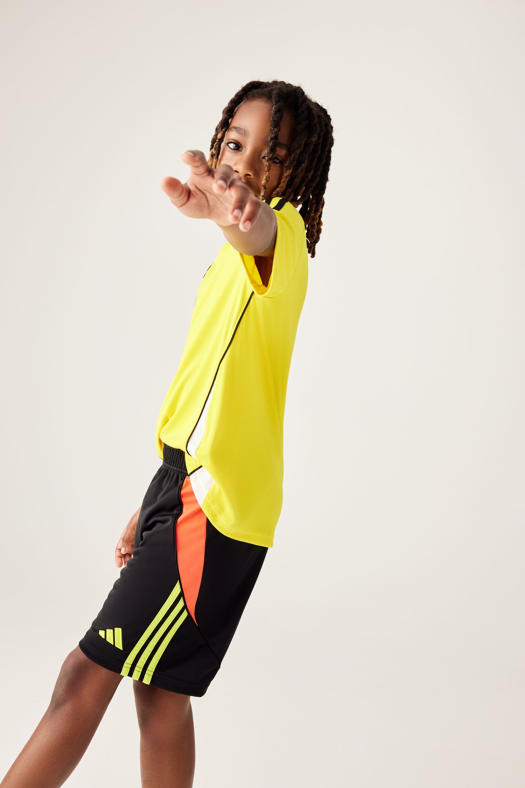 Black and yellow adidas shorts hot sale