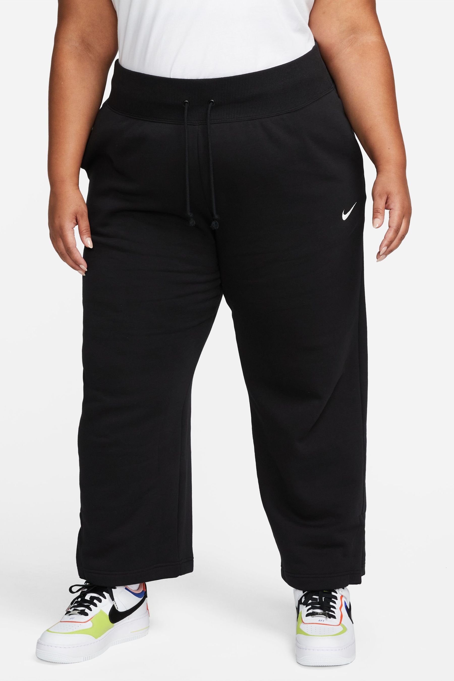 Black nike wide leg joggers sales
